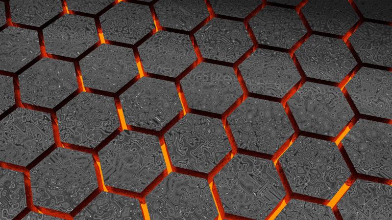 Lava Abstract Hexagon 3d HD Wallpaper - Free 4K Download
