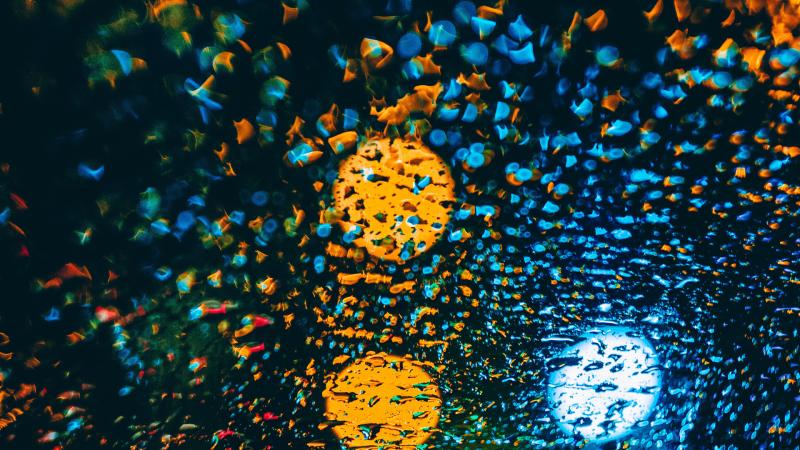 Lights Macro On Glass 4k