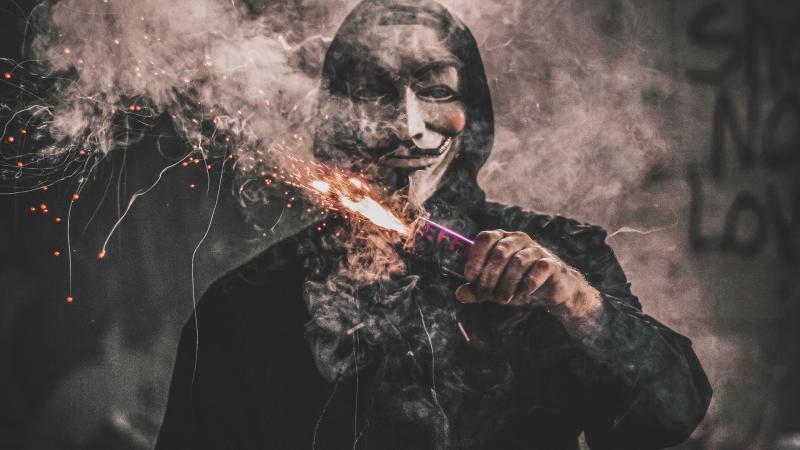 Man Holding Sparkles 4k