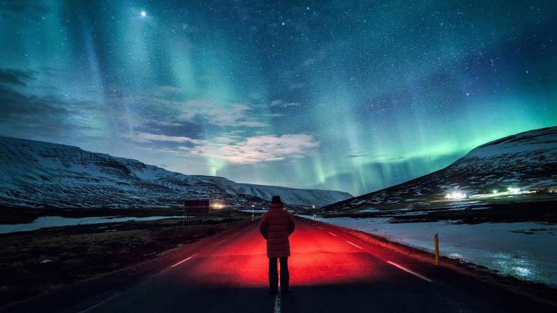 Man Standing Inside Road 4k
