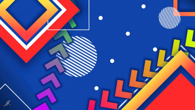 Modern Square Geometry Abstract Shapes