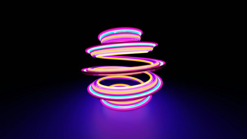 Purple Red Pink Light Object Abstract 8k