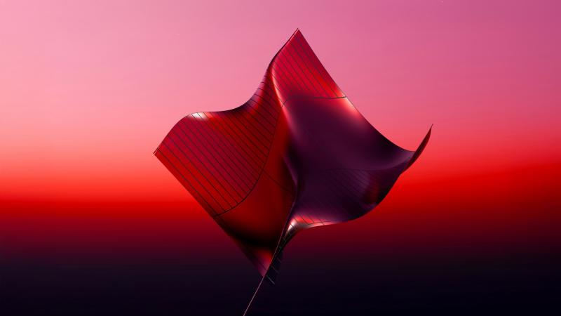 Red Petal Blossom Render Art
