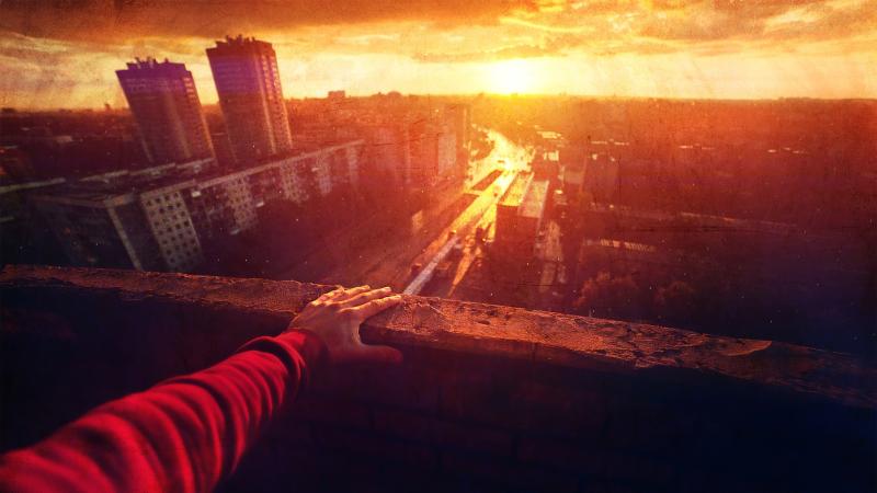 Retro View Of City Hand 4k