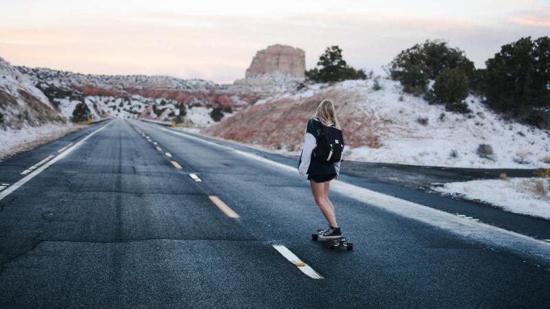 Skateboard Girl 4k 5k