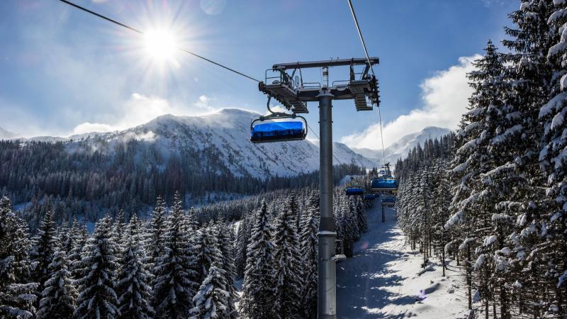 Ski Lift Snow Trees Winter 5k