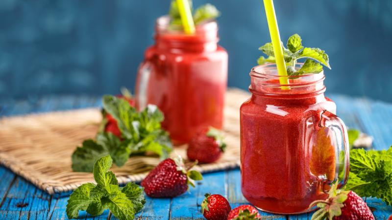 Smoothie Berry Fruit Smoothie Strawberry HD Wallpaper - Free 4K Download
