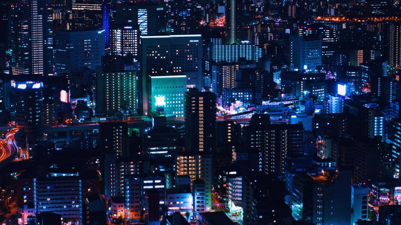 Urban Night City Down Town 5k HD Wallpaper - Free 4K Download