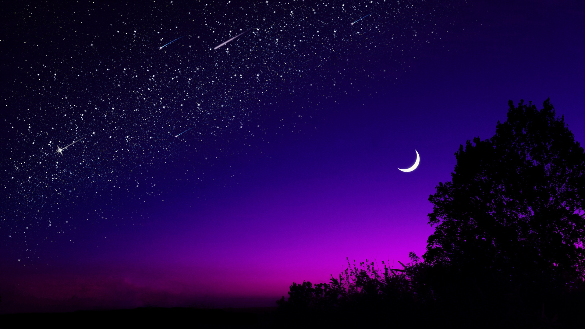 Dark Night Beautiful Sky