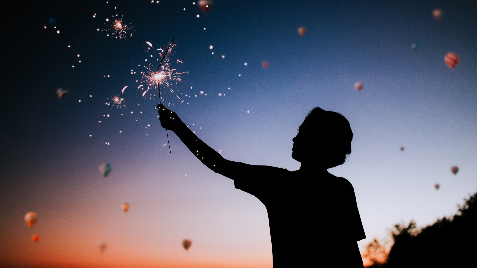 Girl Sparkles Silhouette