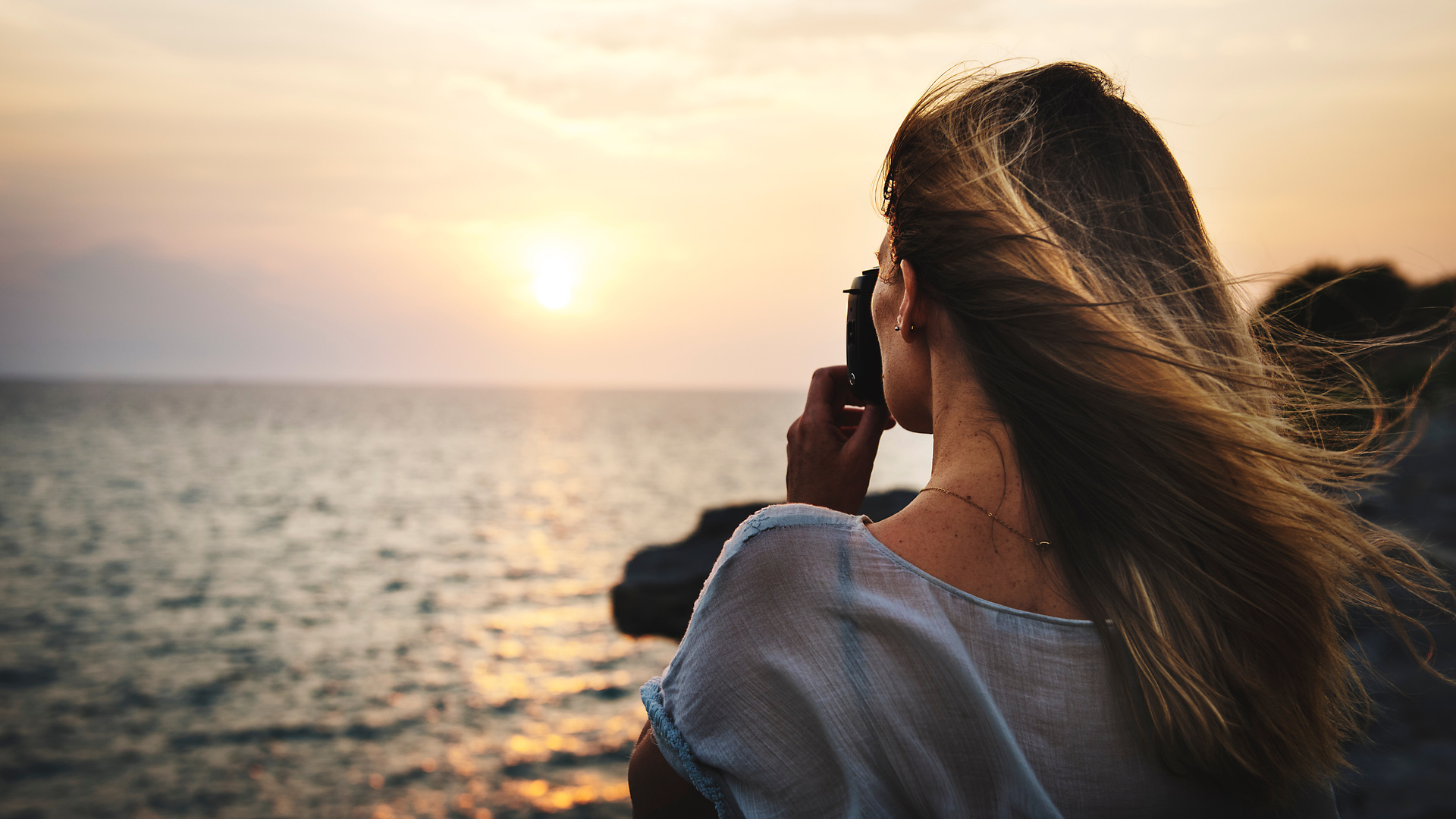 Girl Taking A Photo In Nature 8k
