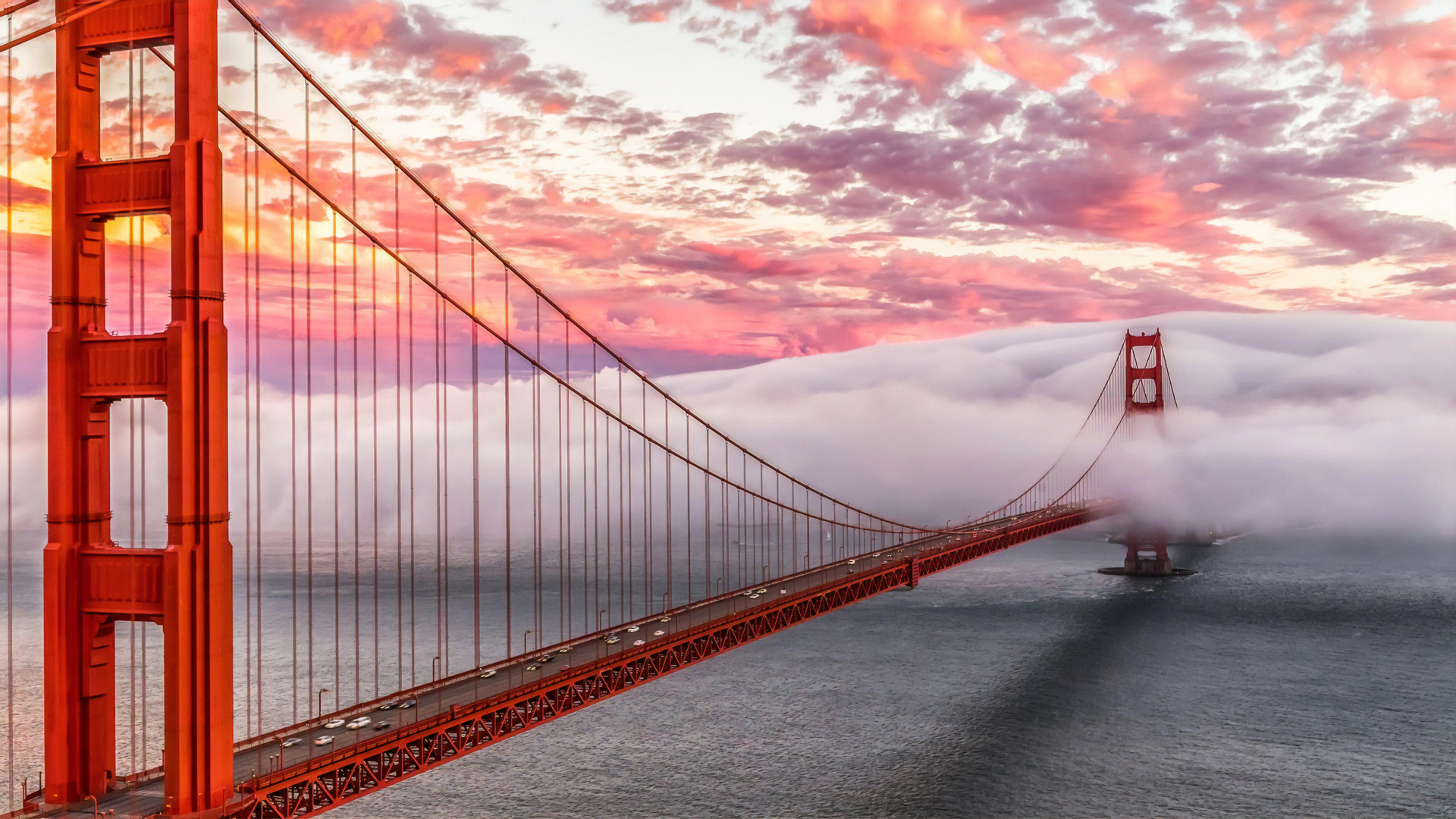 Golden Gate Bridge Morning 4k
