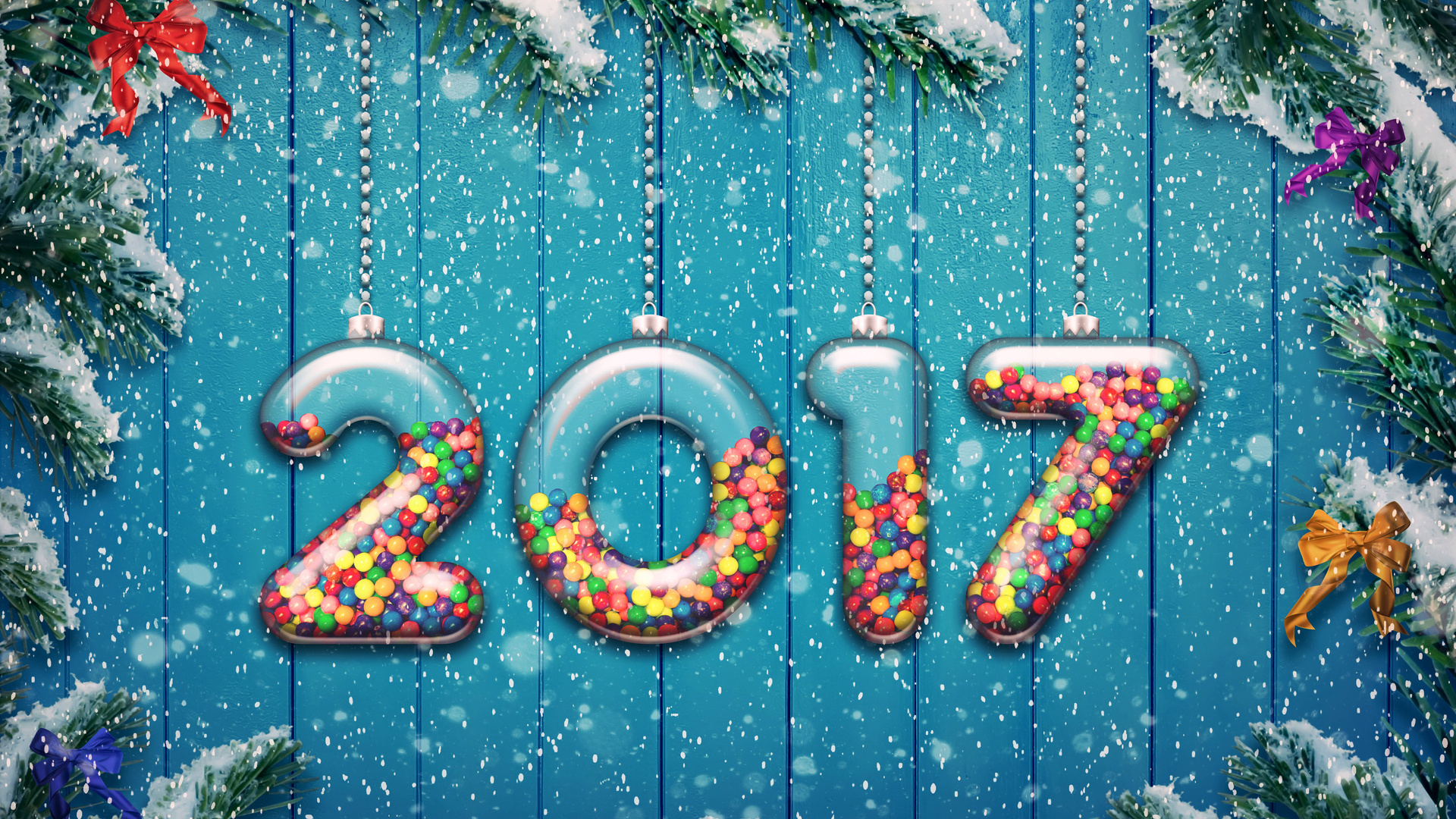 Happy New Year 2017 8k