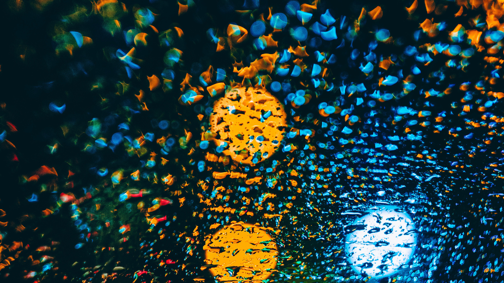 Lights Macro On Glass 4k