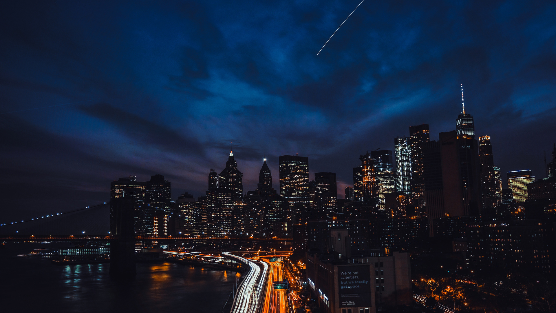 Newyork Night Buildings 4k
