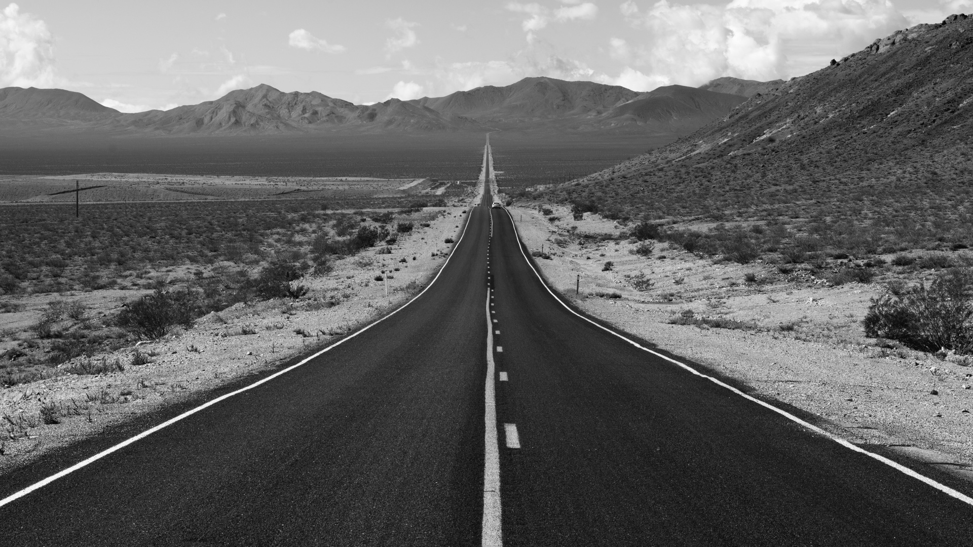 Road Grayscale Photography