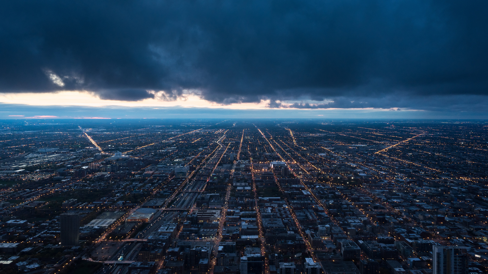 Top View Of Buildings Lights 5k