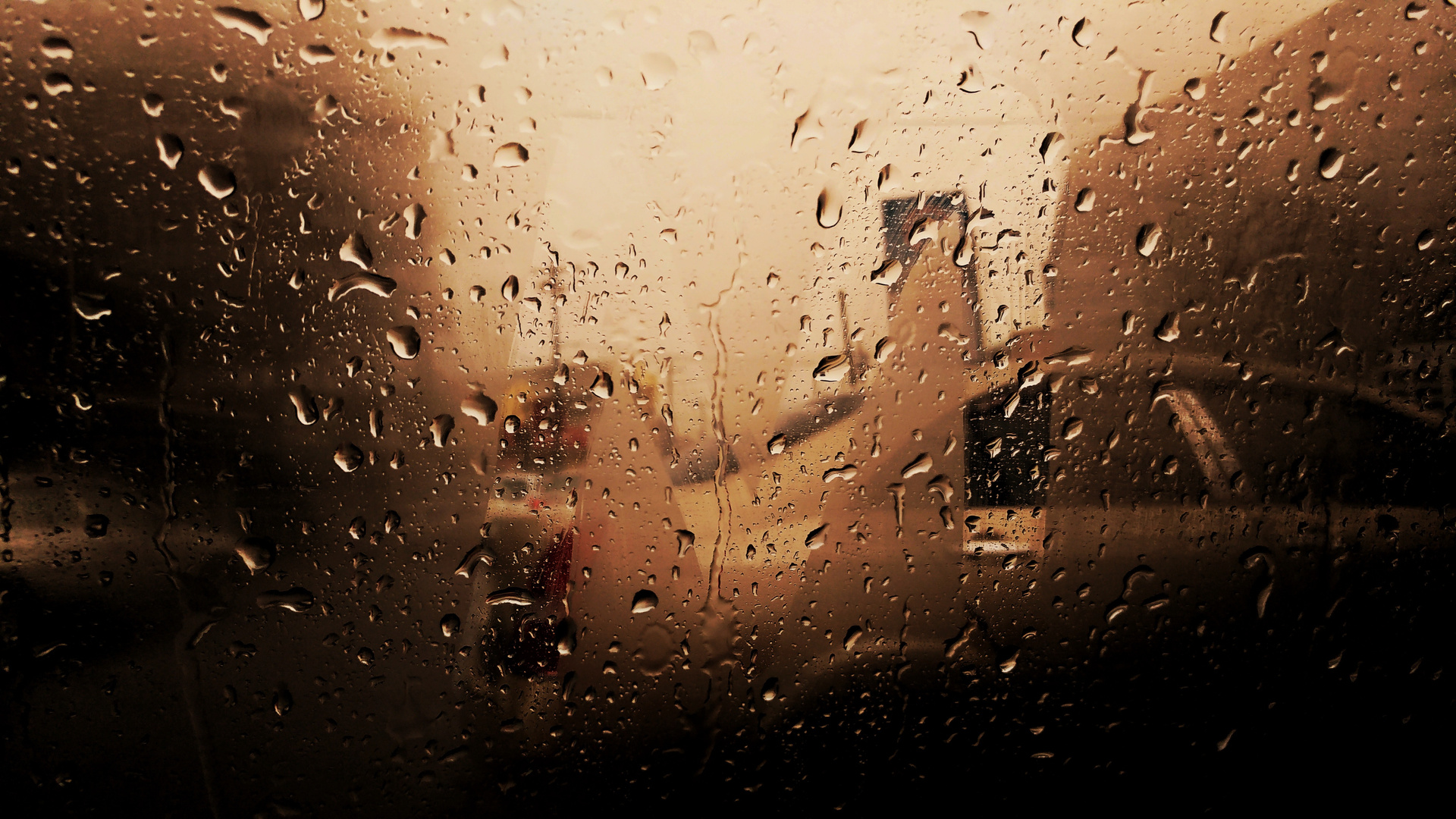 Water Droplets On Car Windshield Rainy Season 4k