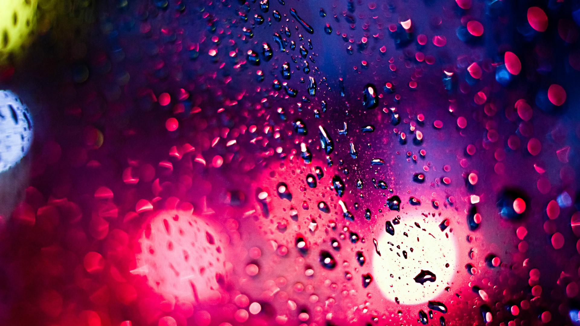 Water Drops Window Macro Glass 4k