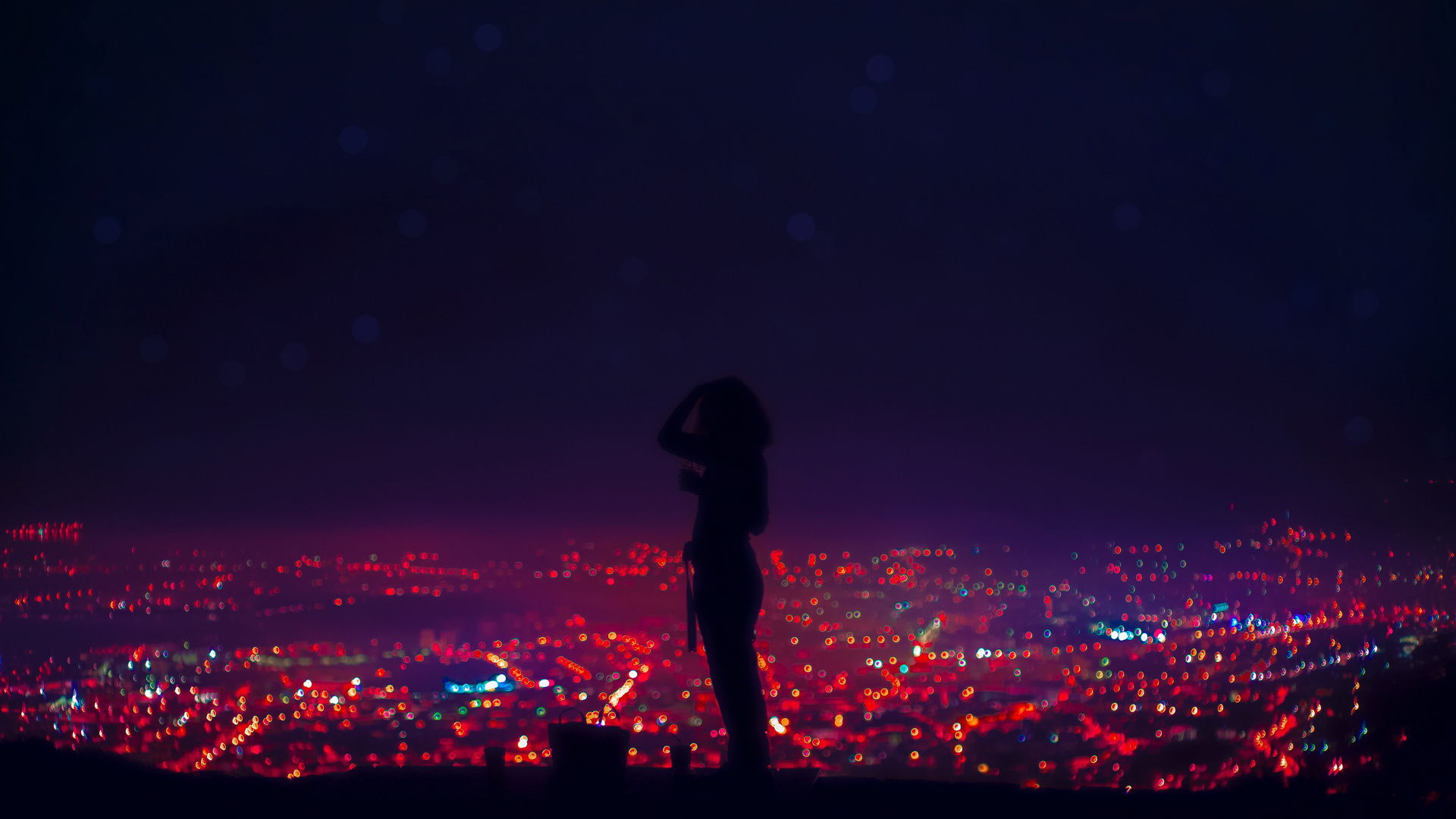 Woman Standing Silhouette