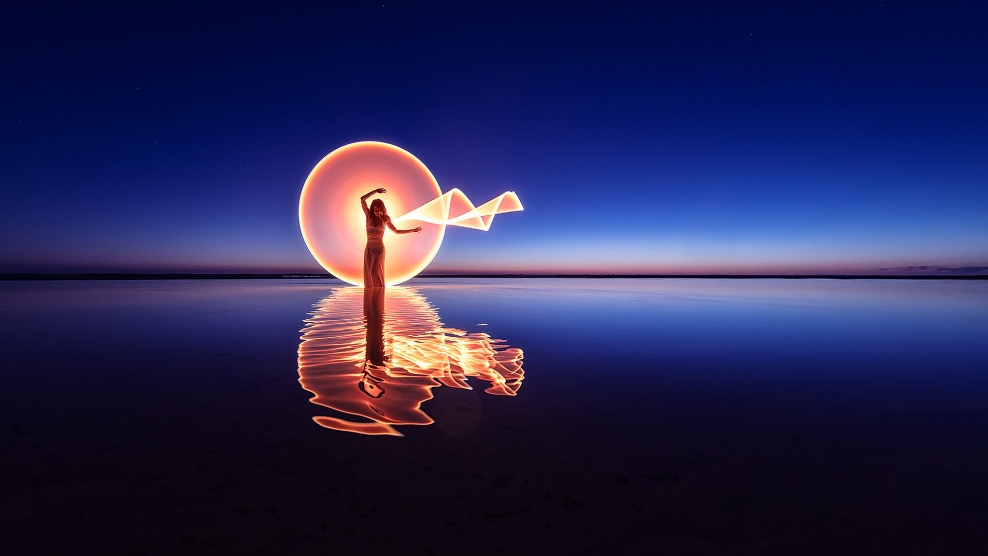 Women Chakra Water Lake Reflection