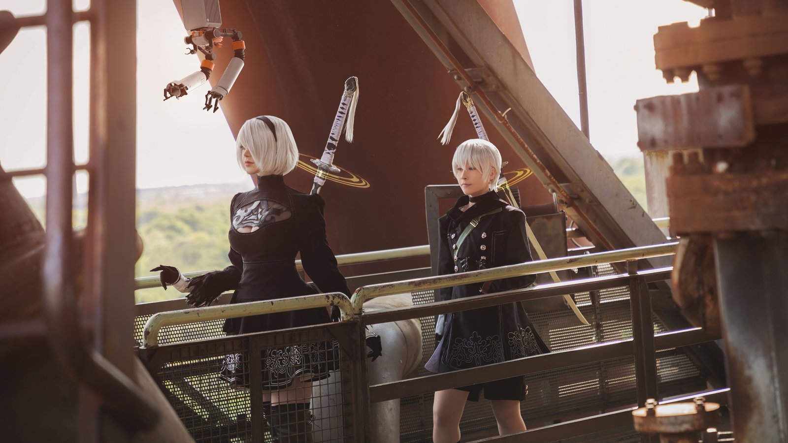 2b And 9s Nier Automata 5k Wallpaper