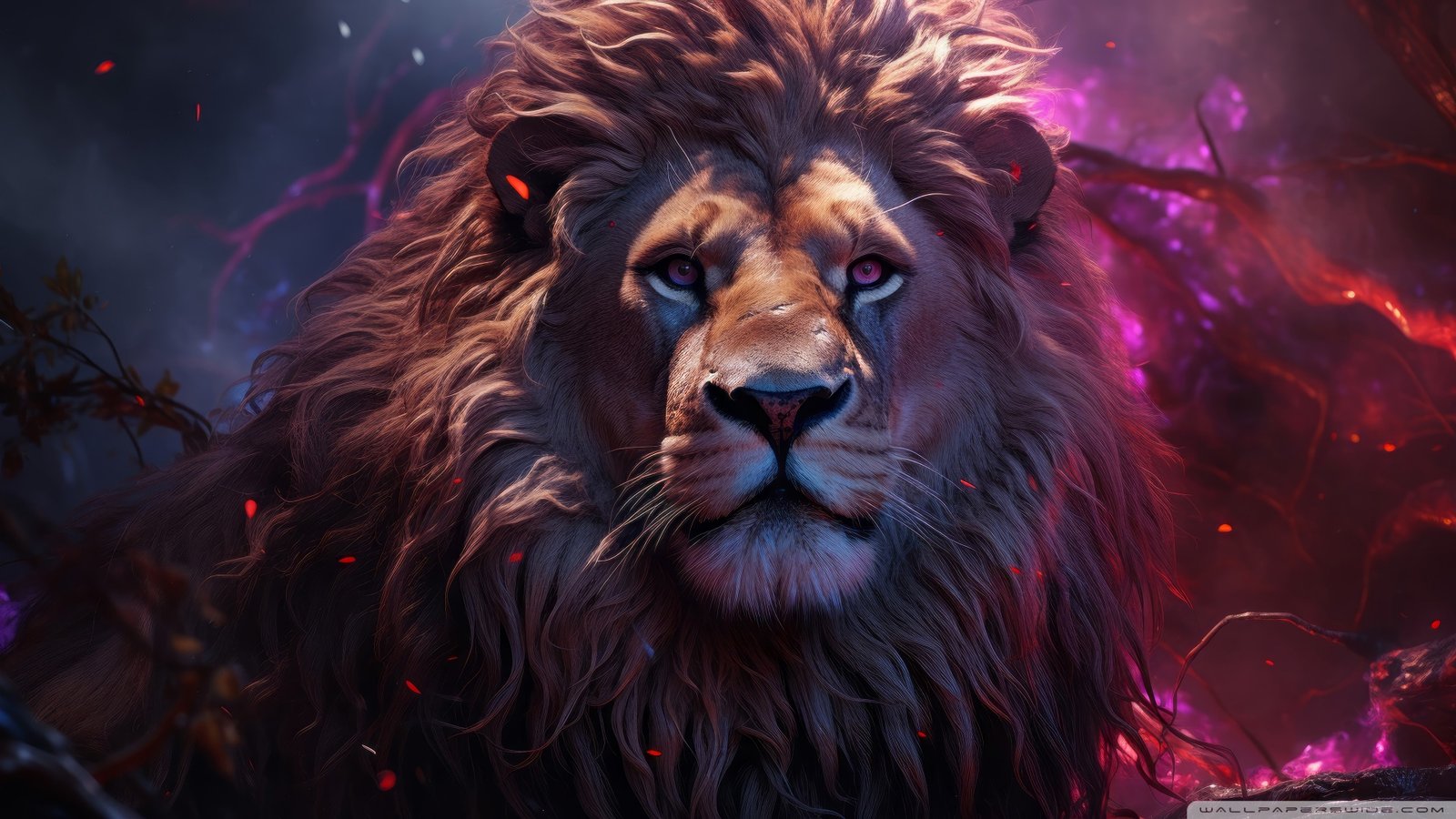 3D Mighty Lion Wallpaper