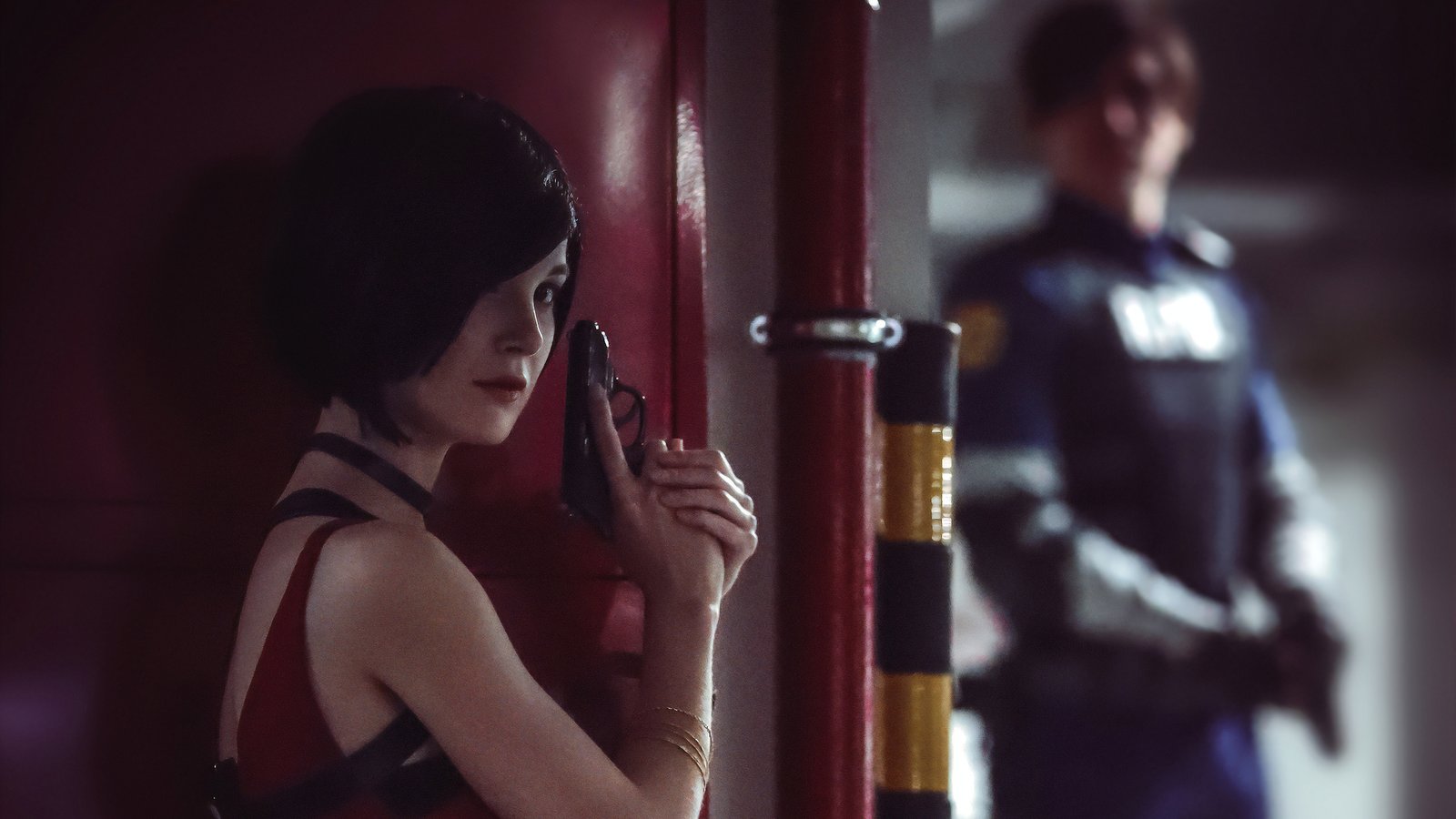 Ada Wong And Leon Cosplay Wallpaper