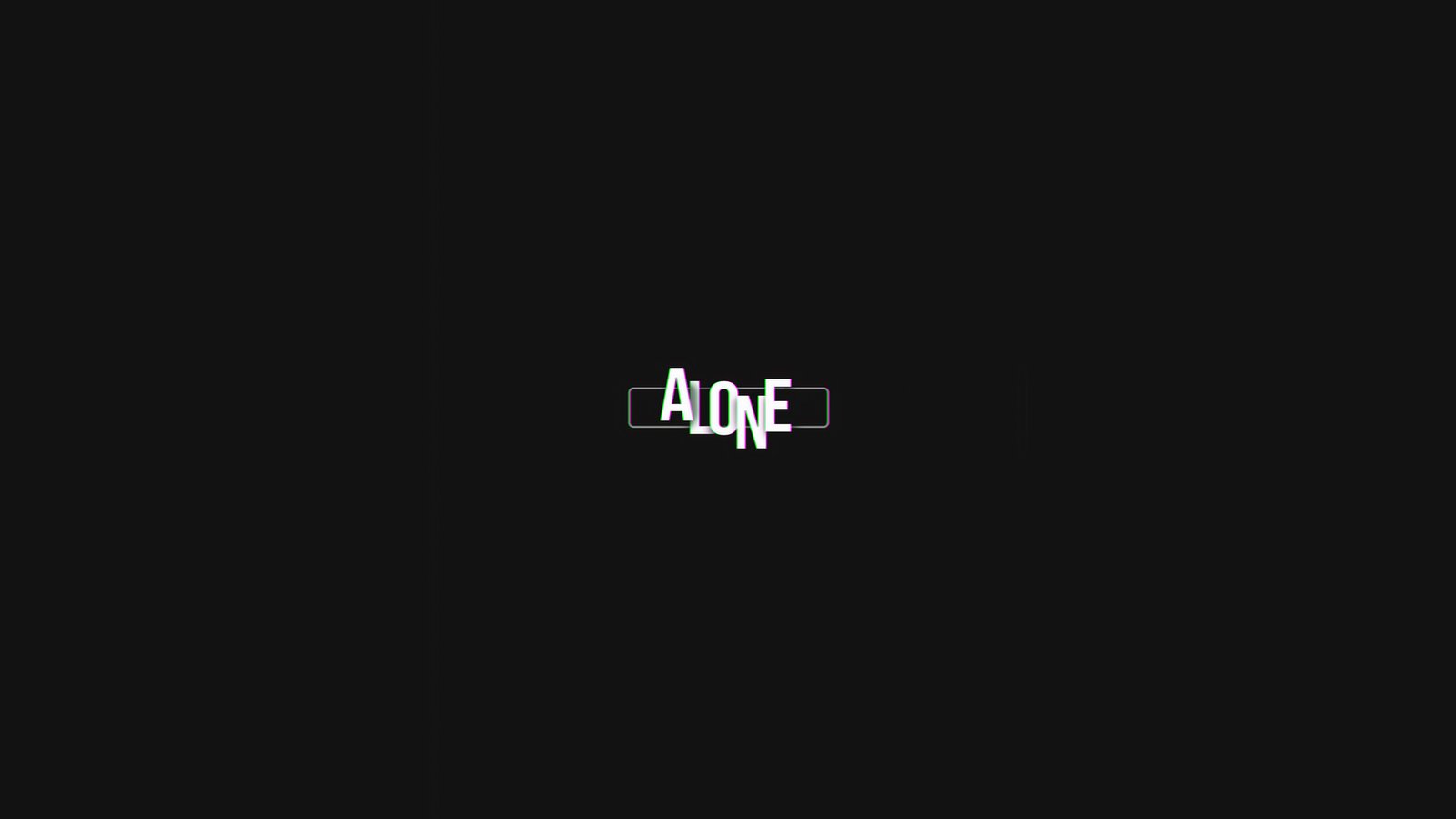 Alone Simple Typography 4k Wallpaper