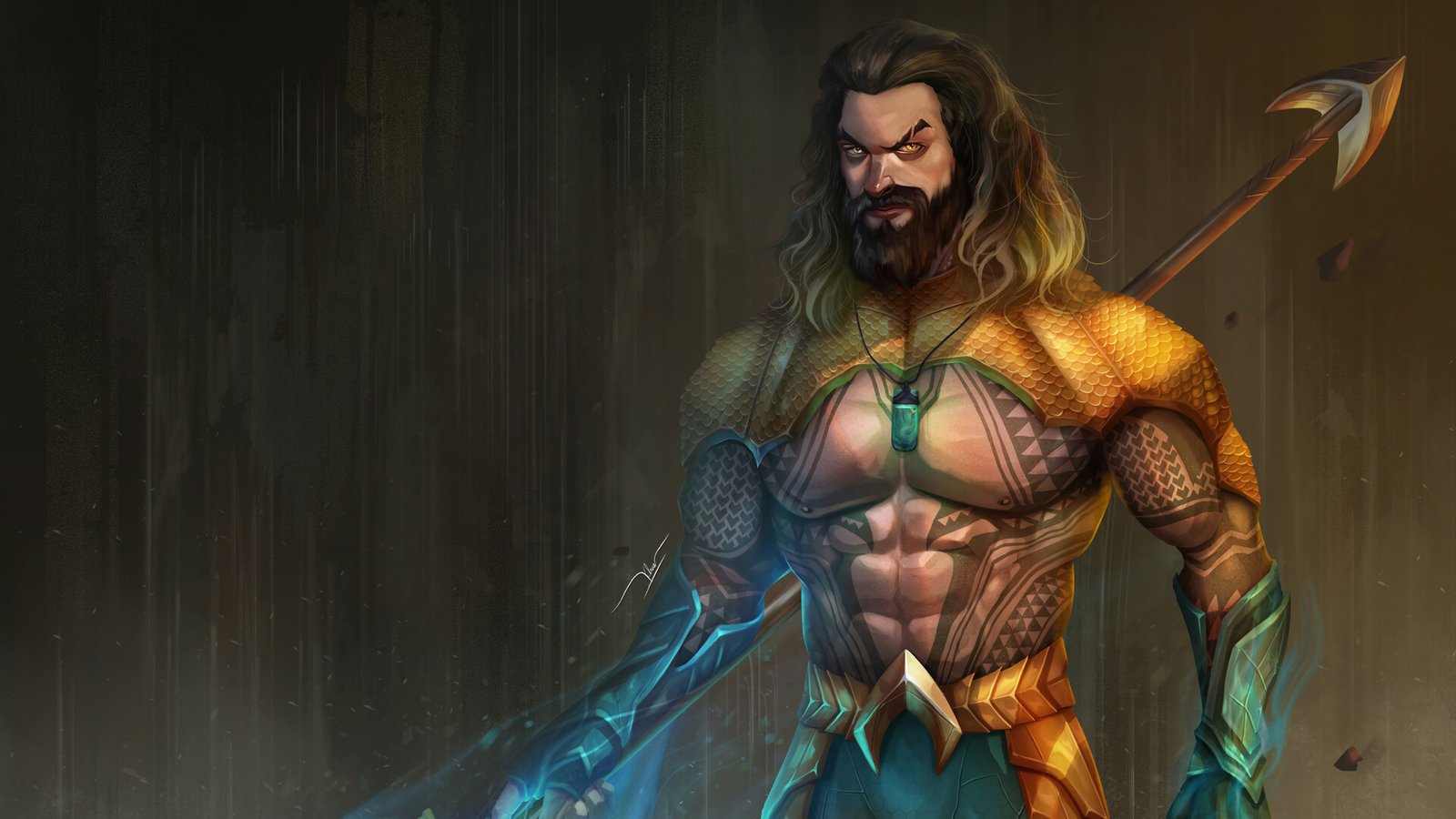 Aquaman Jason Momoa Artwork Wallpaper