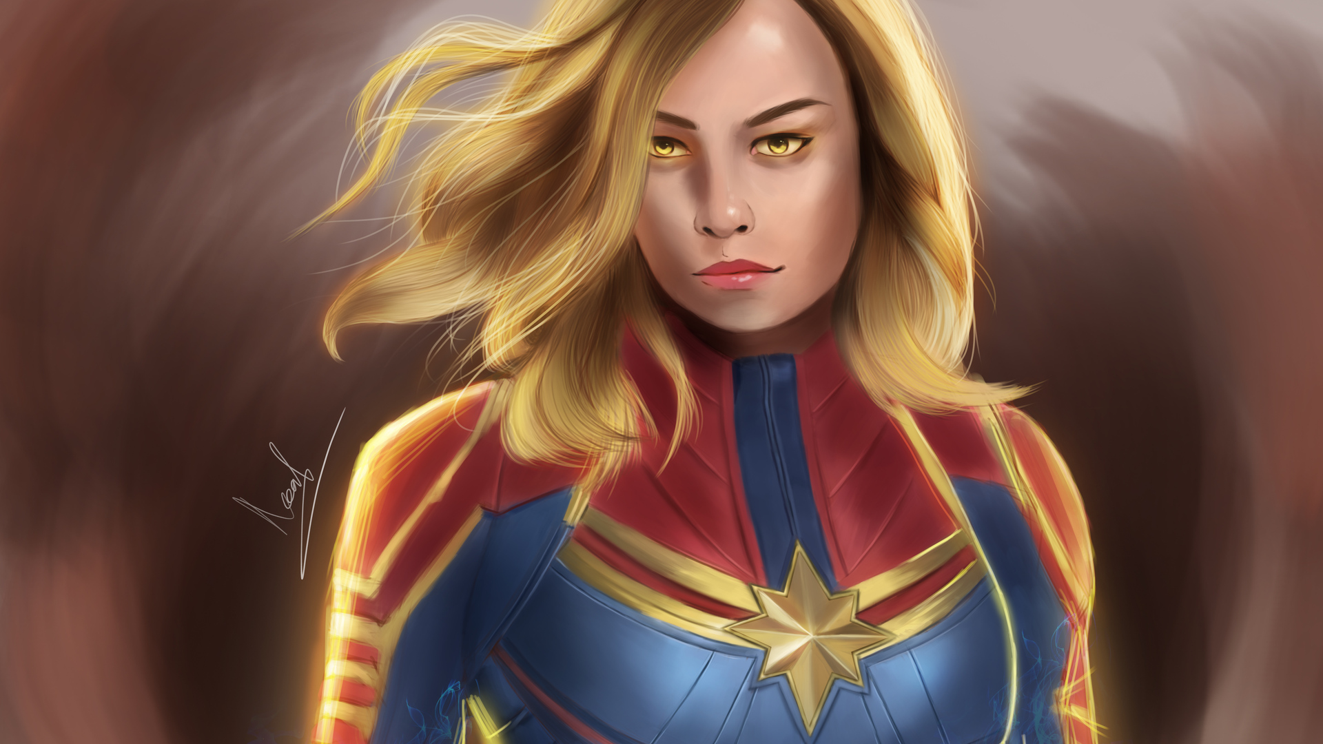 Artwork Captain Marvel 4k Wallpaper