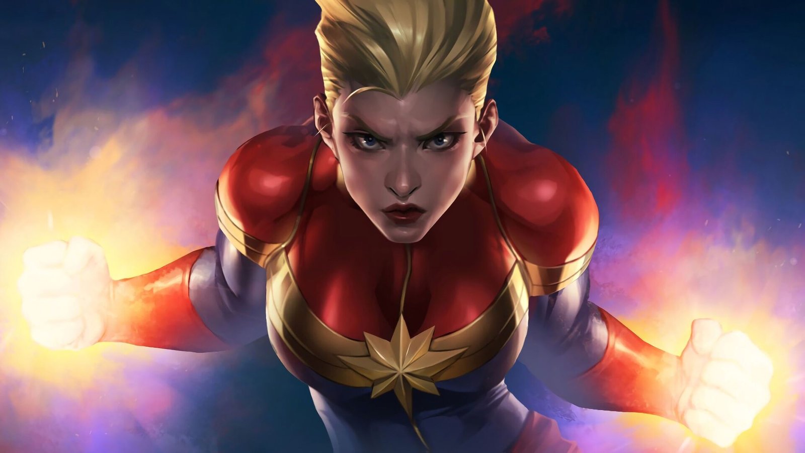 Artwork Of Captain Marvel Wallpaper