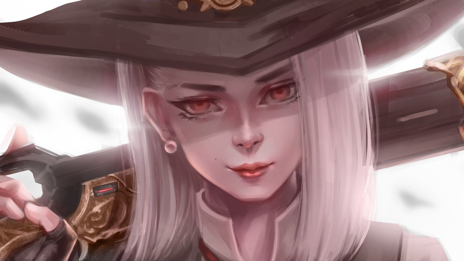 Ashe Overwatch Digital Art Wallpaper