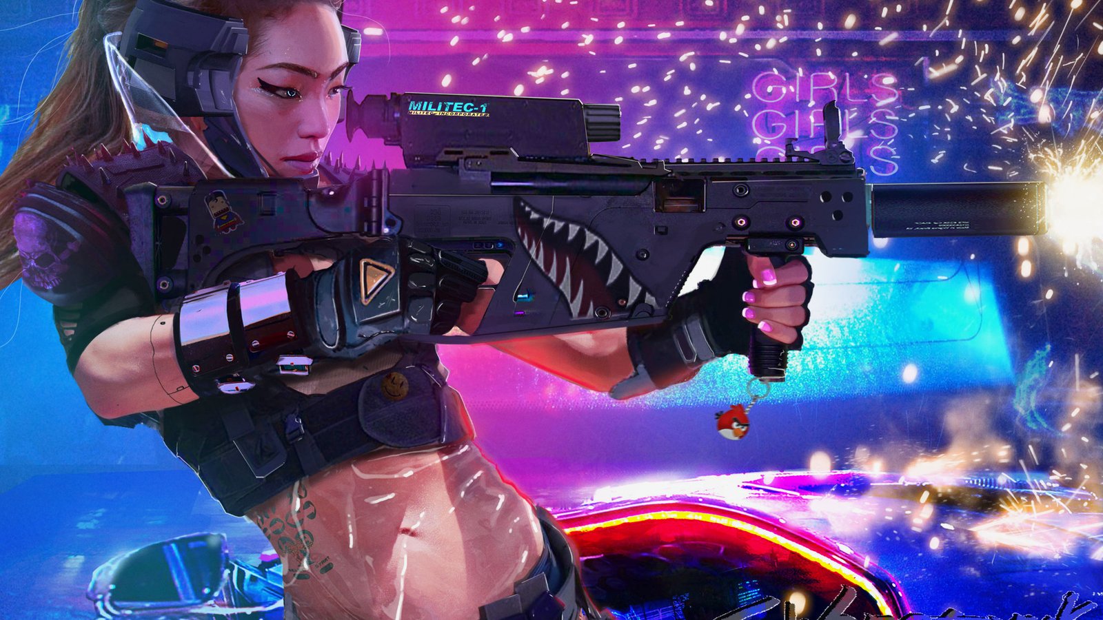 Asian Girl Cyberpunk 2077 Wallpaper