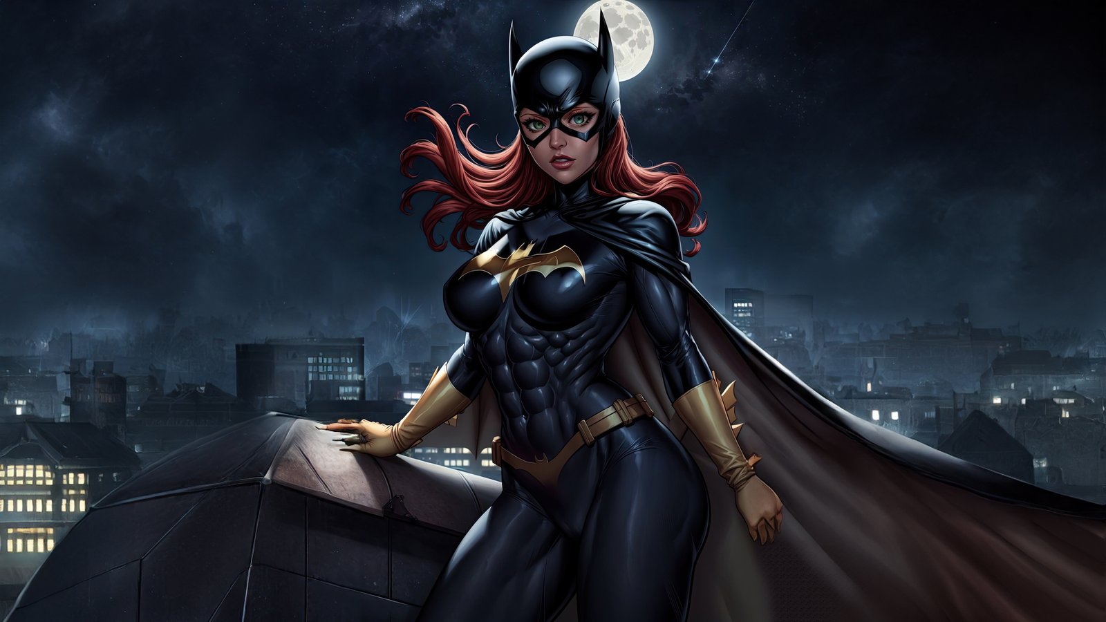 Batgirl Speeding Into Action Wallpaper