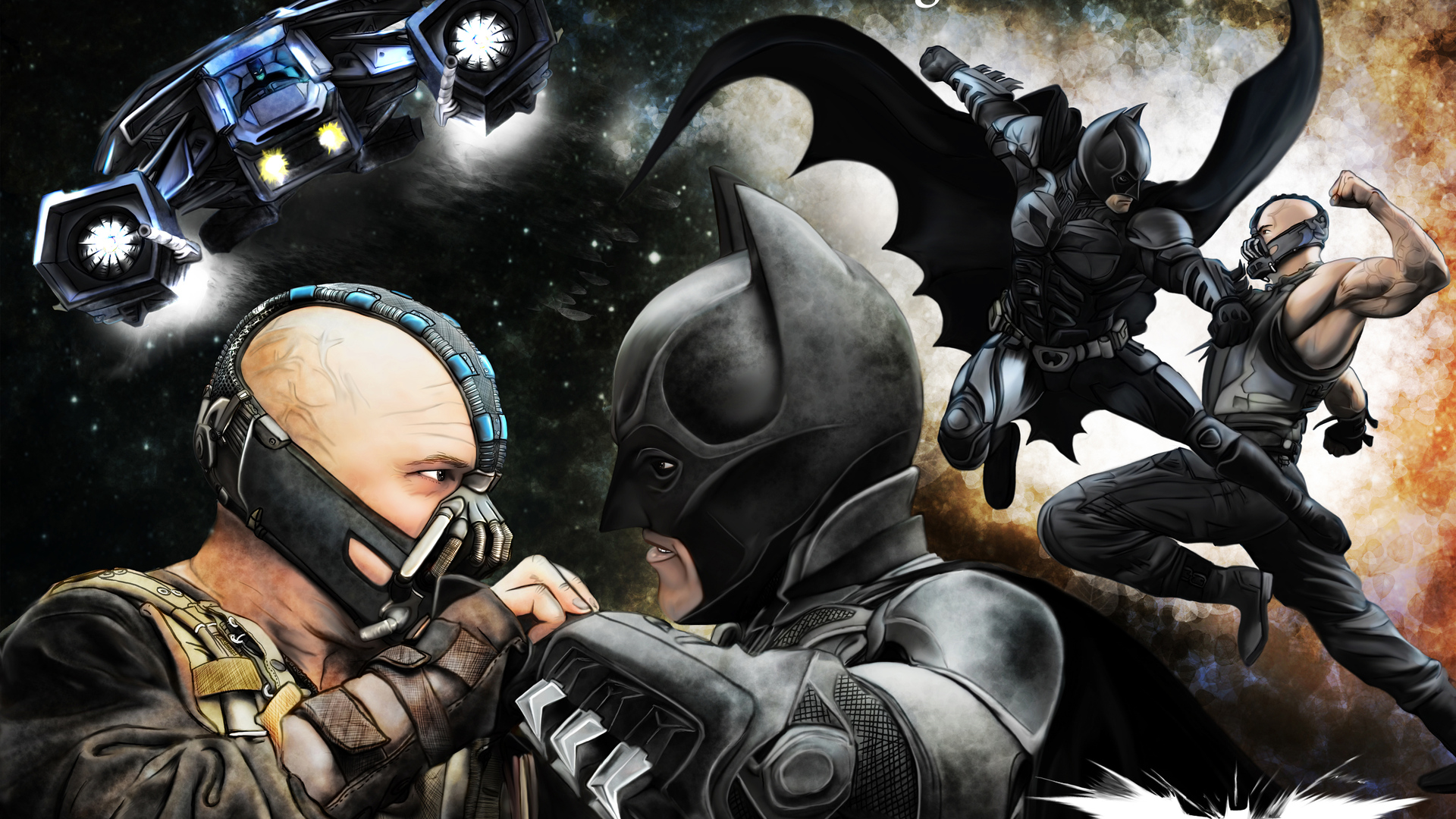 Batman And Bane Art Wallpaper