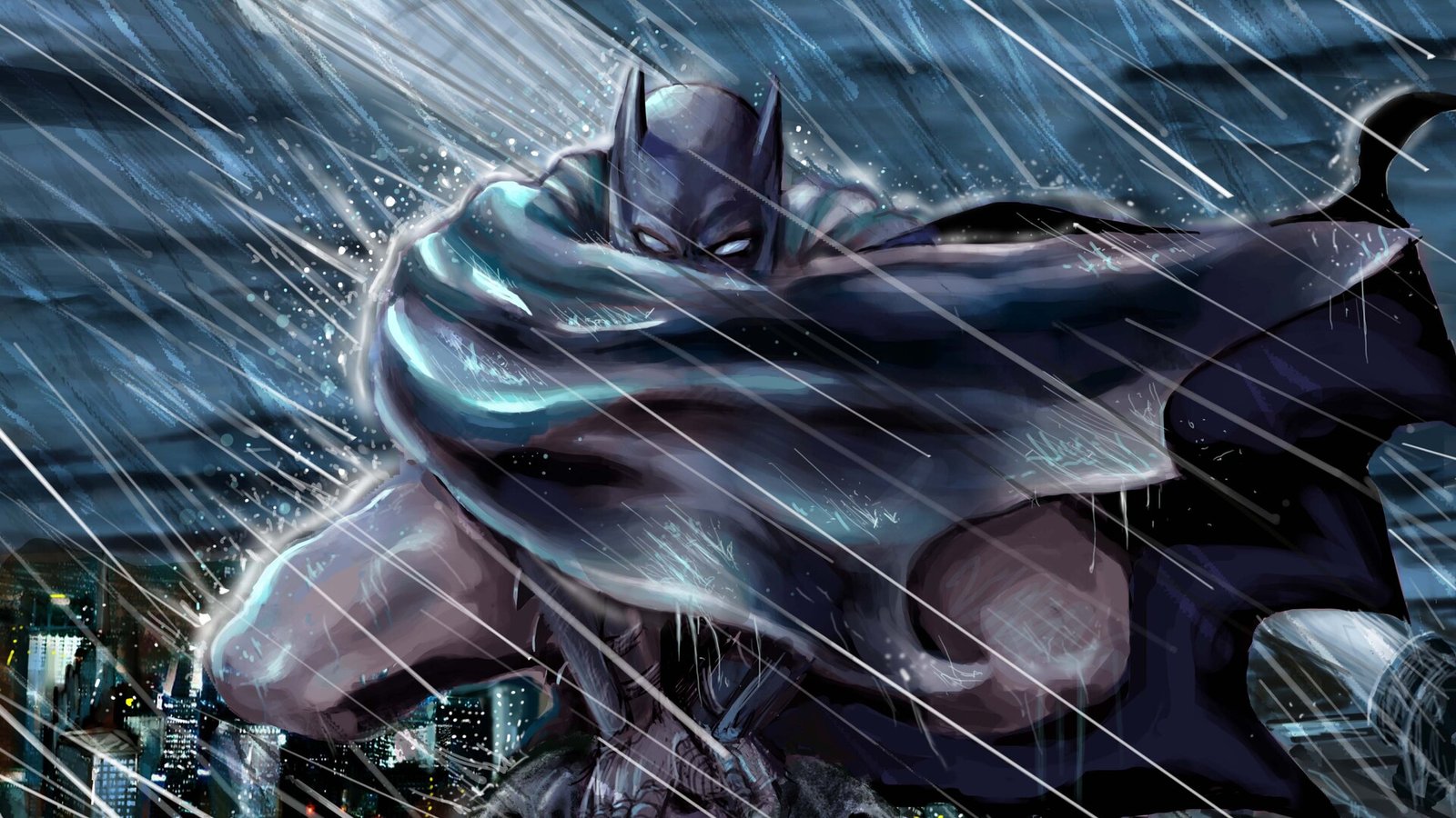 Batman Gotham Roof Top Protecter Wallpaper