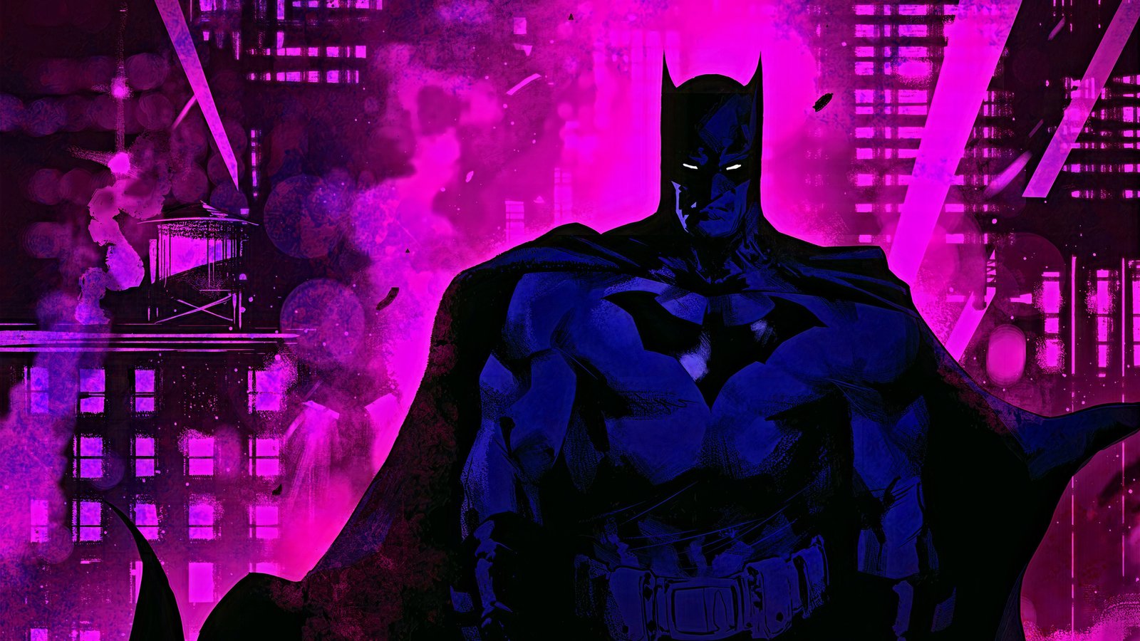 Batman Purple Theme Wallpaper