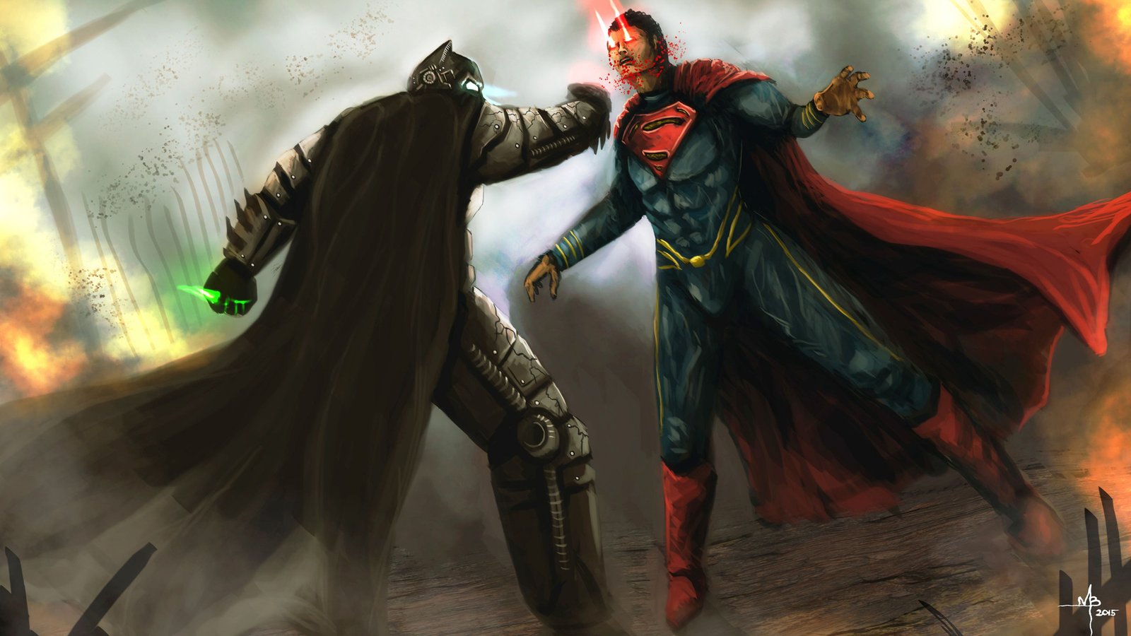 Batman VS Superman Artworks Wallpaper