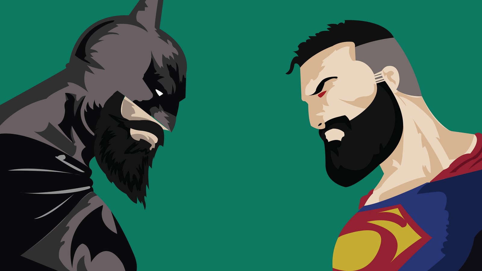 Batman Vs Superman With Beard Wallpaper