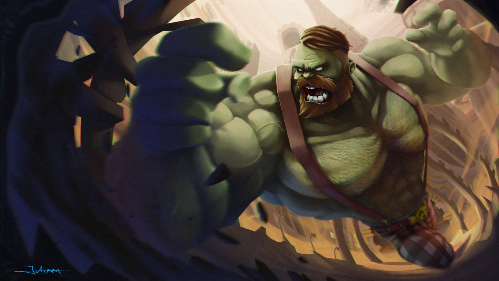 Bearded Steampunk Hulk Wallpaper