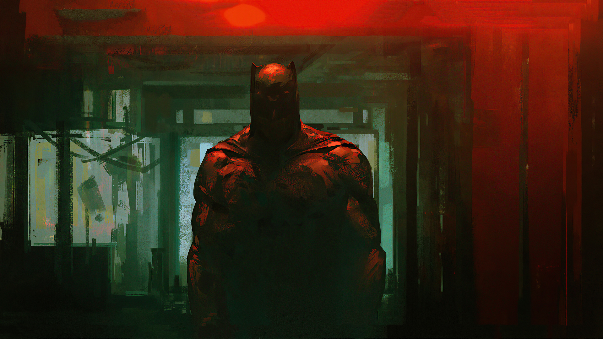 Big Batman Red 4k Wallpaper