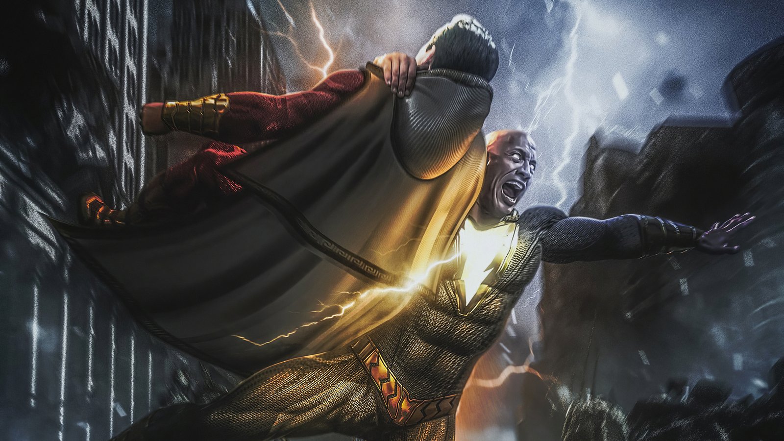 Black Adam And Shazam4k Wallpaper