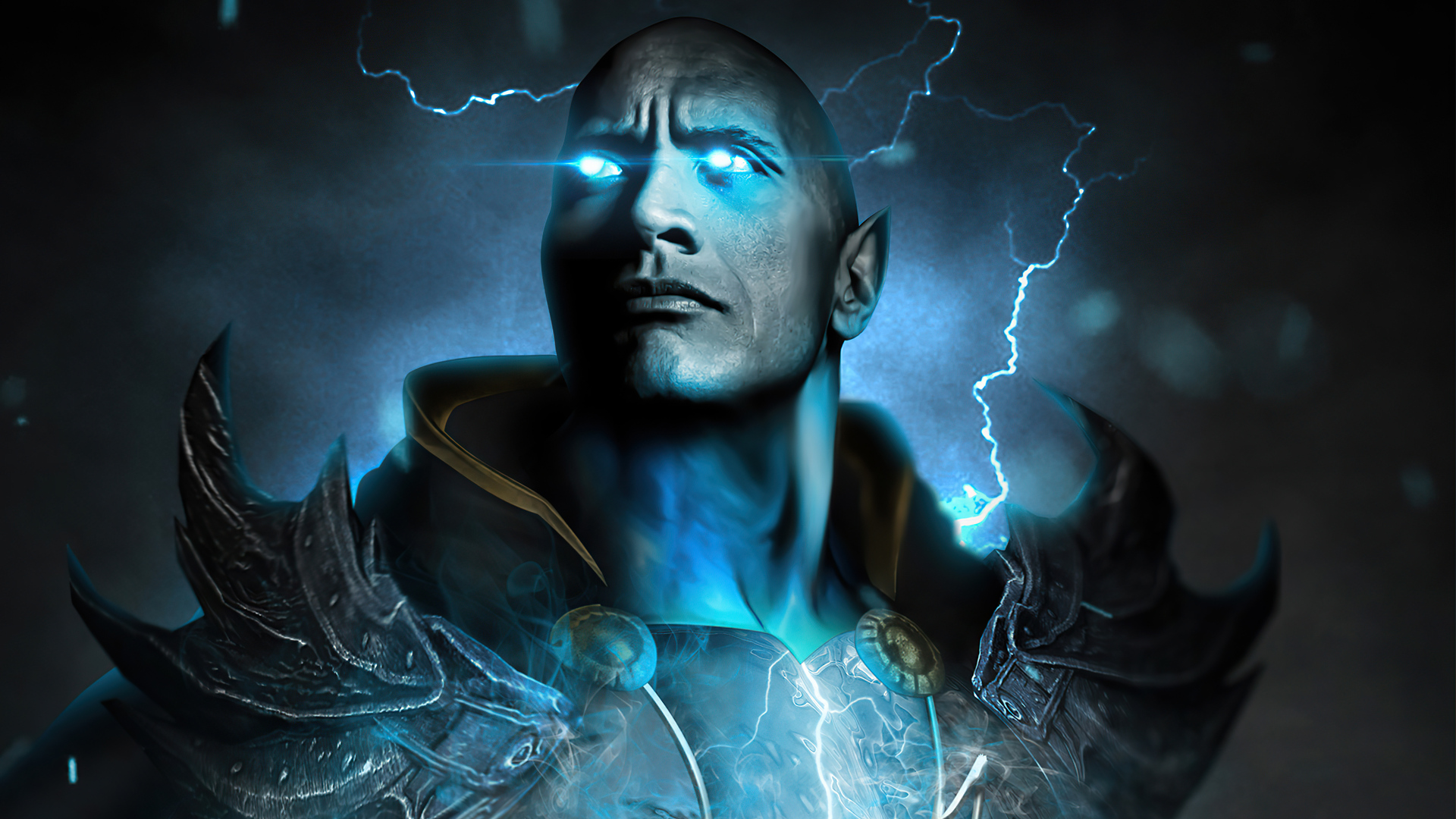 Black Adam Lightning Wallpaper