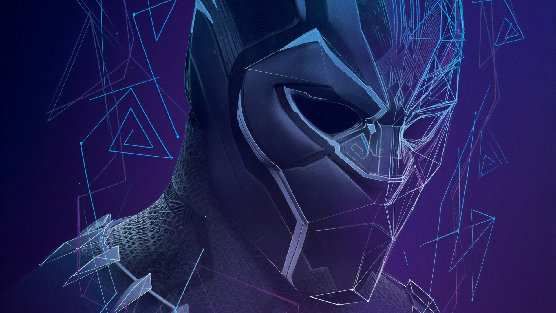 Black Panther Fractal Art 5k Wallpaper