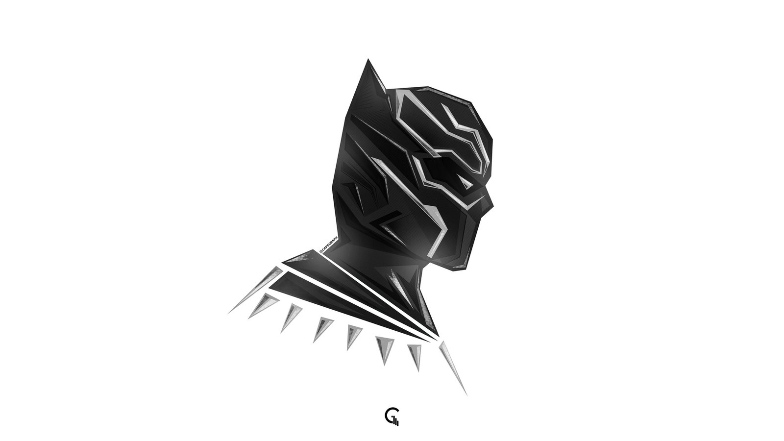 Black Panther Pophead Minimal 5k Wallpaper