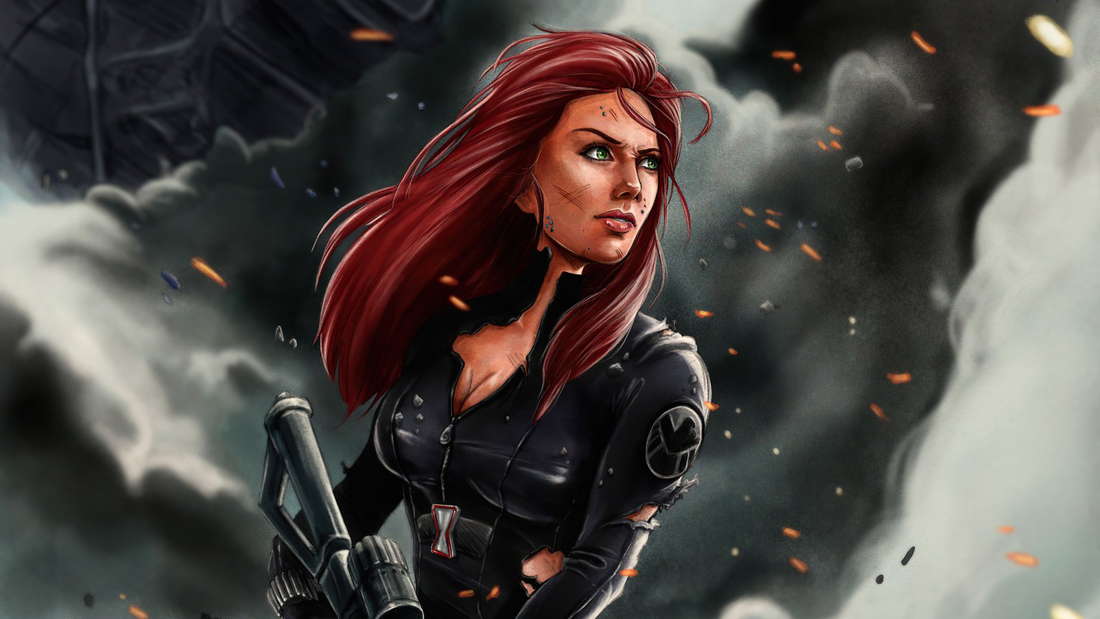 Black Widow Marvel Illustration 4k Wallpaper