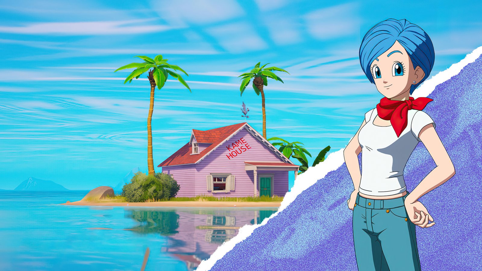 Bulma Fortnite Dragon Ball Kame House Wallpaper