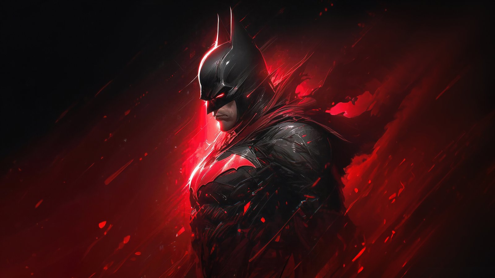 Caped Vigilante In A Cyber World Wallpaper