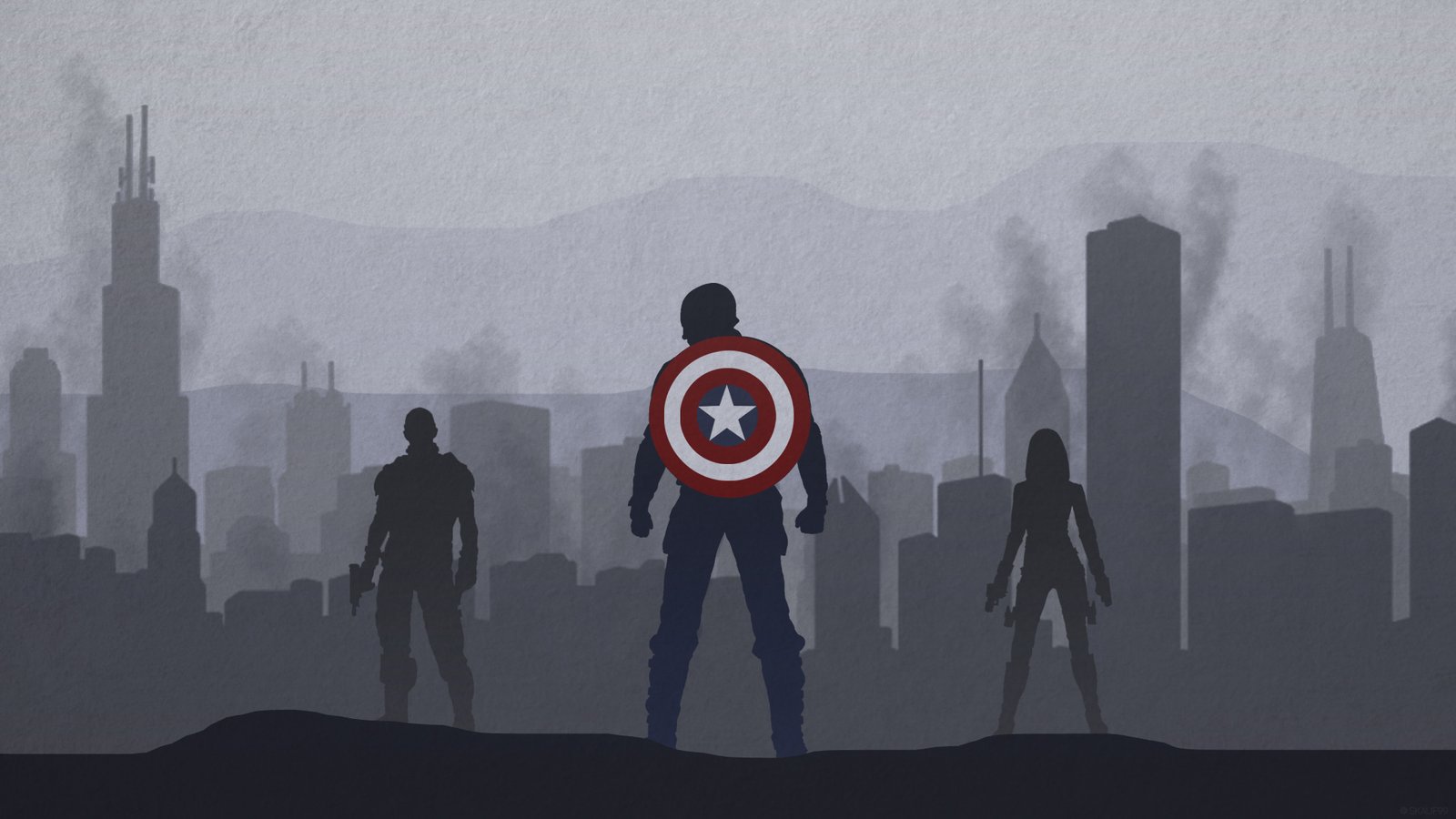 Captain America And His Team Wallpaper